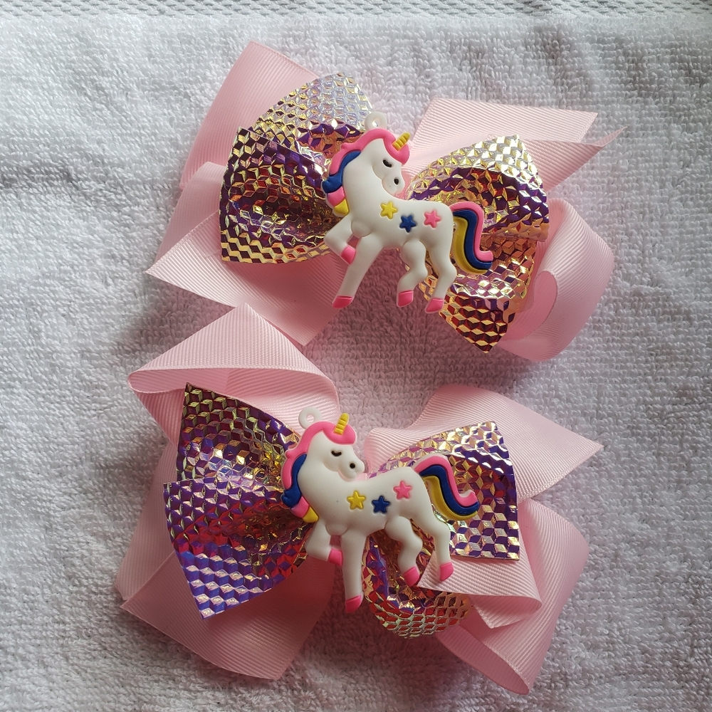 New Pair Unicorn hair clip